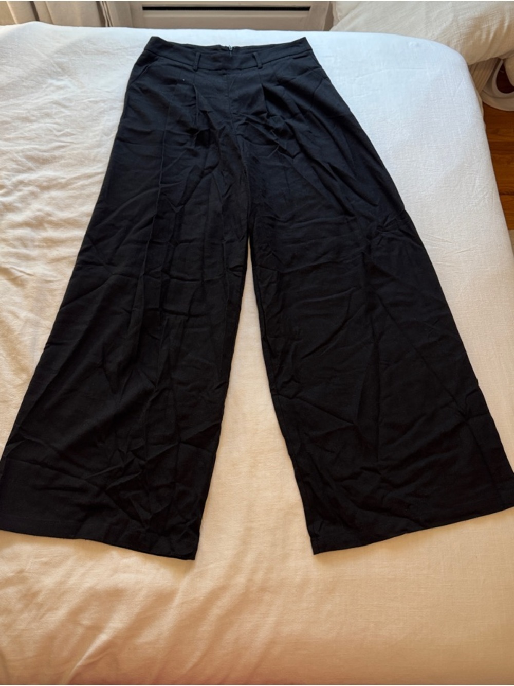 Wide Leg Black Women's Pants
